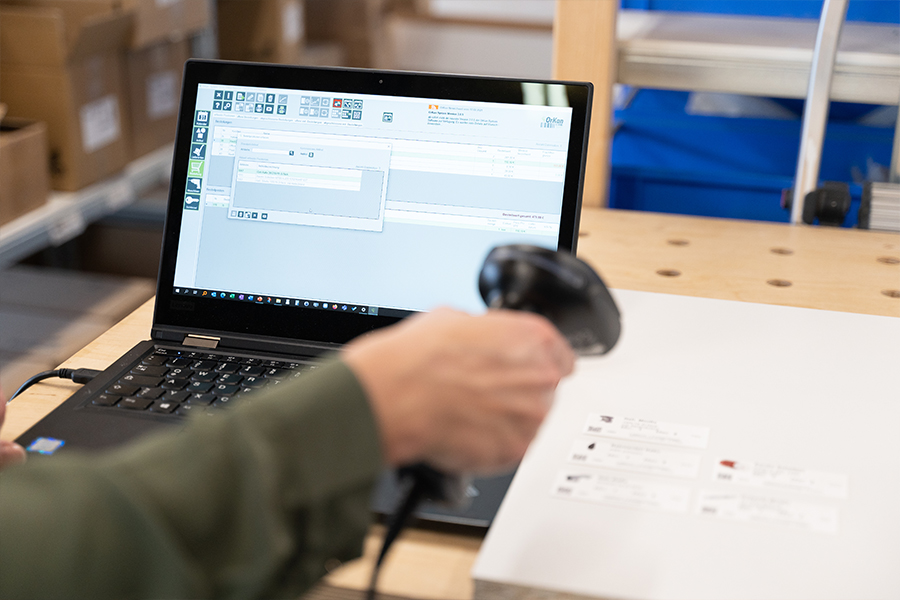 Scanner im Lager