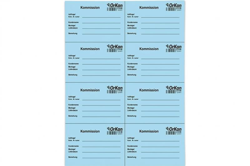 Produktbild OrKan Kommissionsetikett